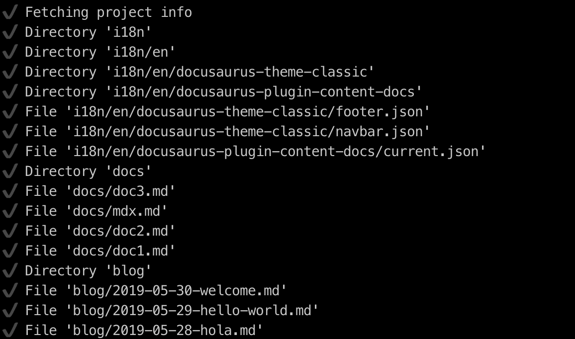 Crowdin CLI uploading Docusaurus source files